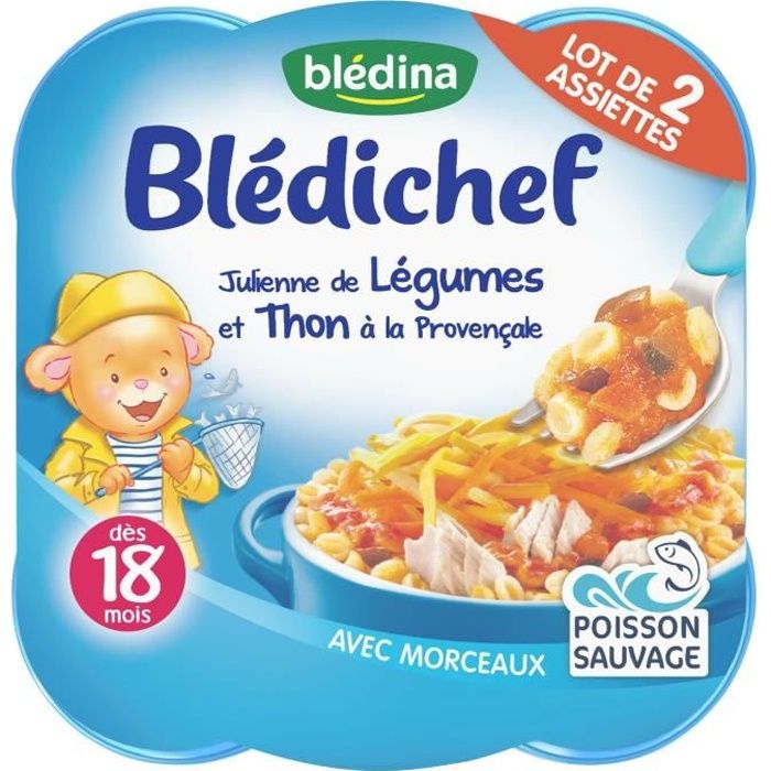 Bledina Bledichef Julienne De Legumes Et Thon A La Provencale 2x260 G Des 18 Mois Achat Vente Plats Cuisines Bledina Bledichef Julienne De Legumes Et Thon A La
