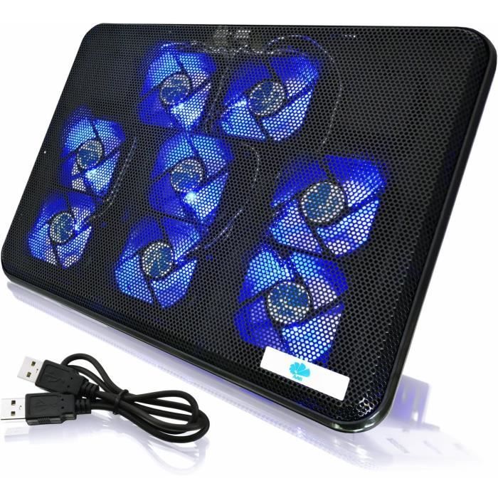 Lot De 2 Refroidisseurs Pour PC Portable - Double Ventilateur USB, Pliable, Compatible Tous Modèles