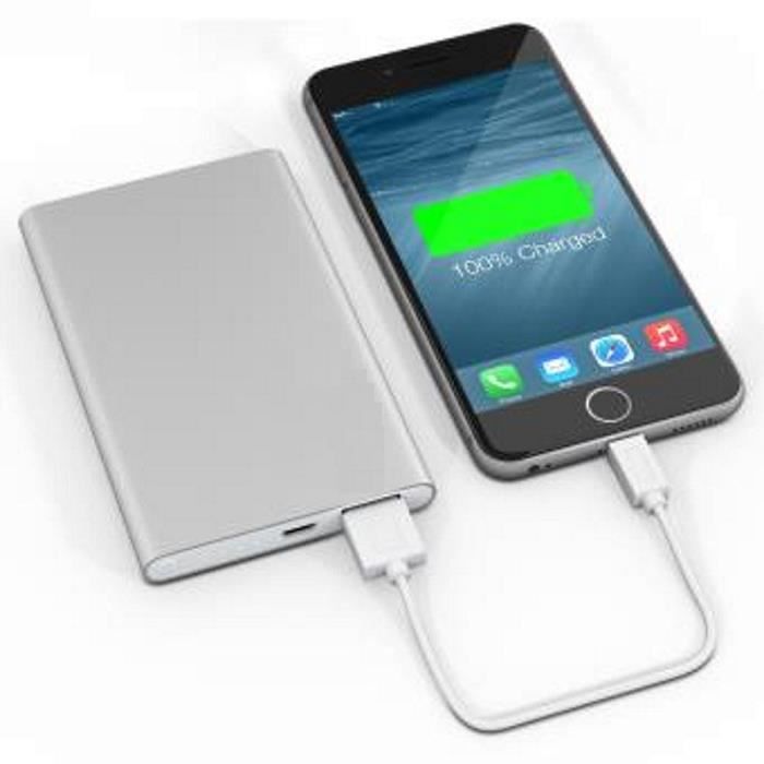 BATTERIE DE SECOURS SMATPHONE IPHONE SAMSUNG POWER BANK 8800 MAH CABLE