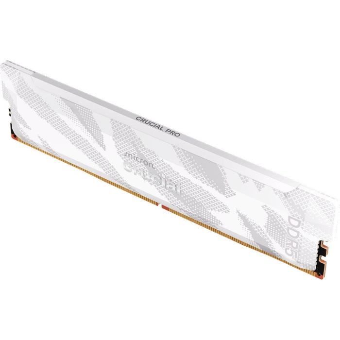 Mémoire gamer CRUCIAL Pro OC CP16G64C32U5W 32 Go DDR5 6400 UDIMM CL32 avec dissipateur thermique