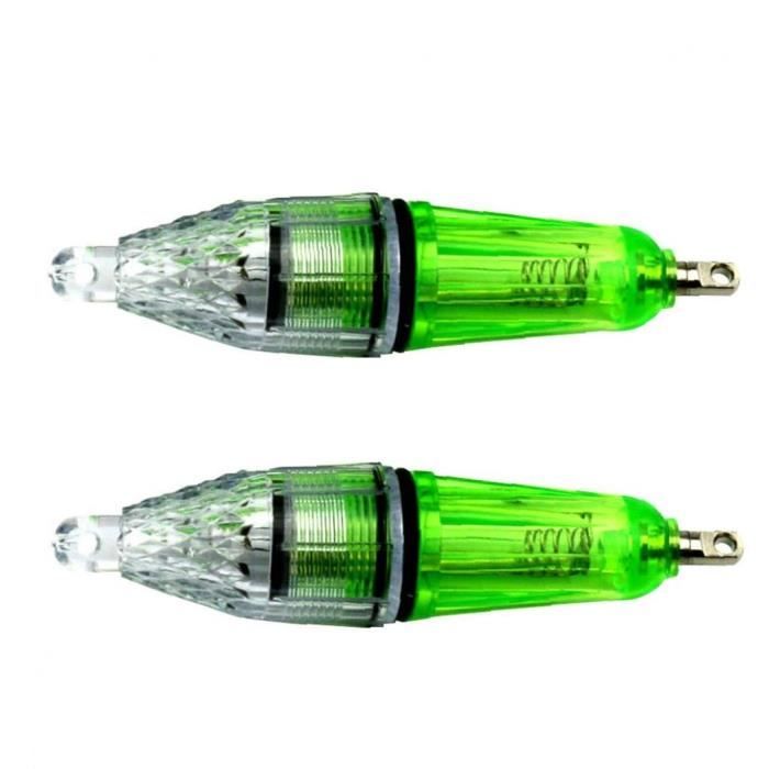 Lampe de lure de poisson LED de pêche sous-marine lumière de pêche clignotant lampe dappât pour attirer le poisson vert 2pcs style2