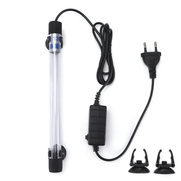 EJ.life lampe de stérilisation de réservoir de poissons Stérilisateur UV à lumière propre submersible pour aquarium lampe