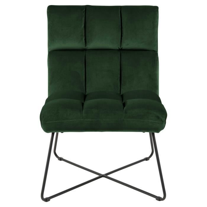 fauteuil - emob - alan - piètement métallique noir - confortable - vert
