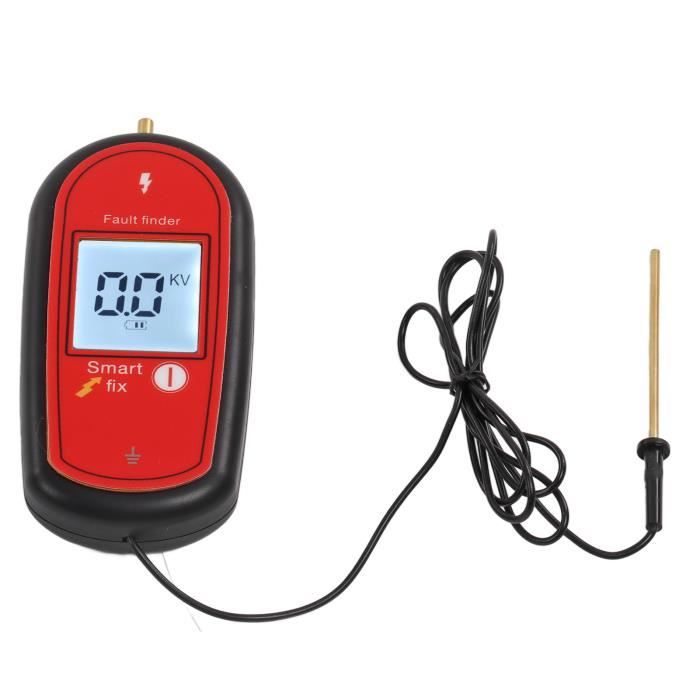 Pqahffowr Testeur De Tension De ClôTure, Bipeur De ClôTure éLectrique à LumièRe Rouge Simple RéSistant Aux IntempéRies Pour La Ferme