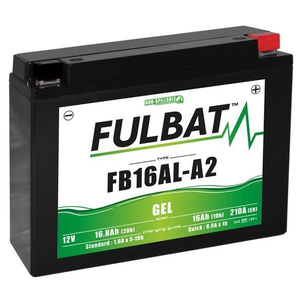 Batterie moto GEL FB16AL-A2 GEL /YB16AL-A2 FULBAT SLA Etanche 16,8AH 210 AMPS