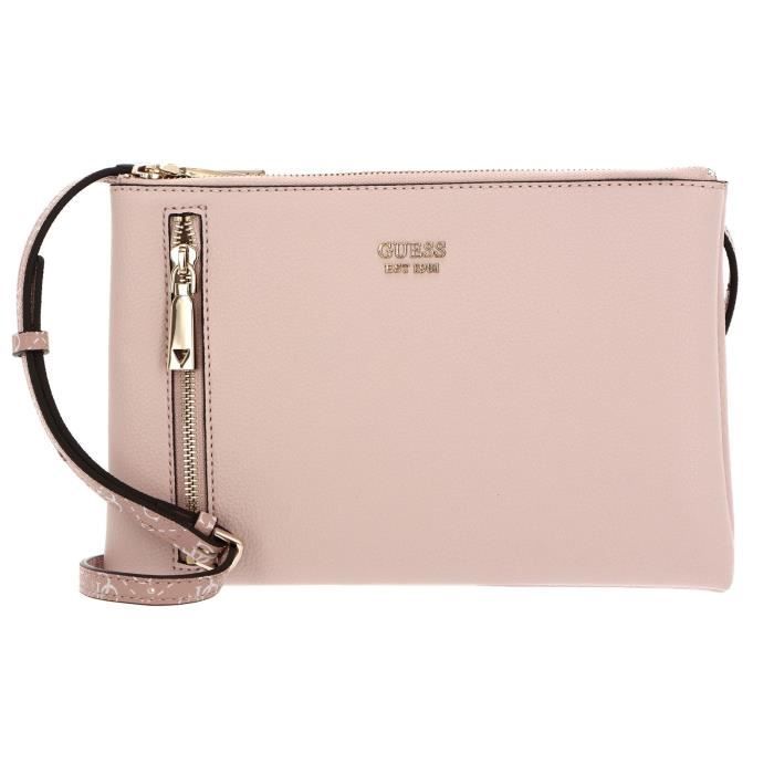 GUESS Naya Mini Double Zip Crossbody Bag Rose Multi [134314] sac à
