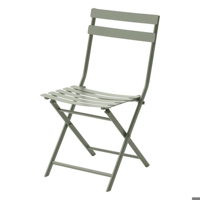 Chaise de jardin pliante Greensboro vert laurier acier - Hespéride Chaise de jardin pliante Greensboro vert laurier acier - Hespéride