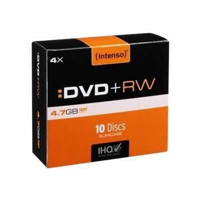 Intenso 10 x DVD+RW 4.7 Go 120 minutes 4x boîtier CD étroit