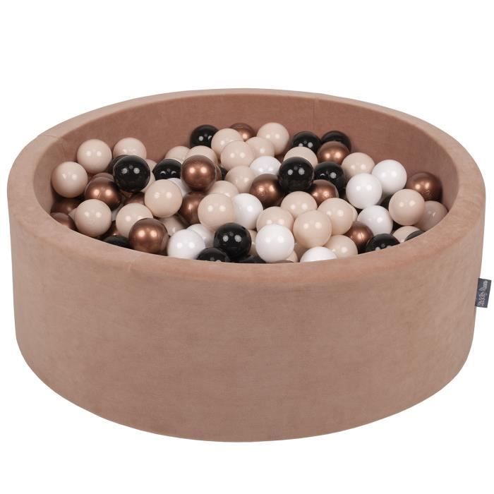 Velours Piscine à Balles ∅7Cm Pour Bébé Rond Fabriqué En EU, Vert Forêt, 90x30/SANSballes - Foto 10