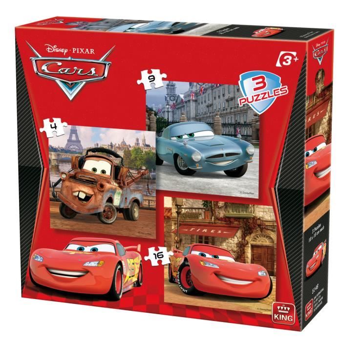 3 Disney Pixar Cars Jigsaw Puzzles (4 16 Piec... Cdiscount Jeux
