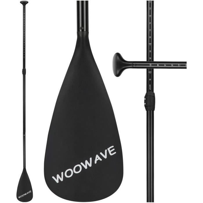 Pagaie Double 4 Parties 228 Cm KESSER – Aluminium Léger Pour SUP, Kayak, Canoë – Angle Réglable + Laisse