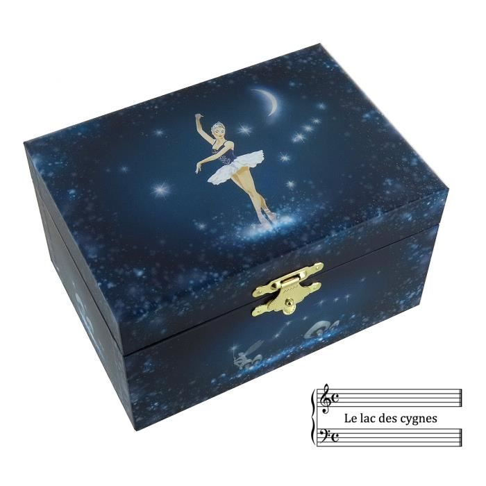 Coffre Musical Danseuse étoile – Ulysse Couleurs D'Enfance – Tiroir, Mélodie Le Lac Des Cygnes – Dès La Naissance