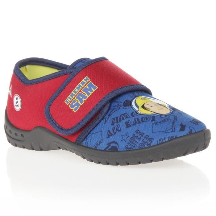 Marvel-Chaussons Spiderman /à Scratch-Bleu et Rouge-gar/çon