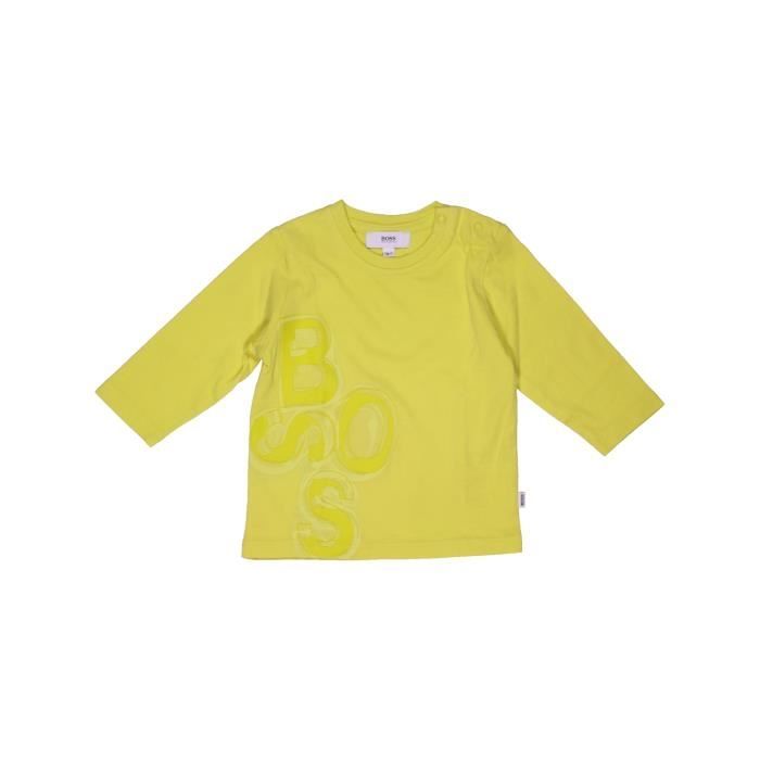 T Shirt Manches Longues Bebe Garcon Hugo Boss 9 Mois Jaune Hiver Vetement Bebe Jaune Jaune Cdiscount Pret A Porter