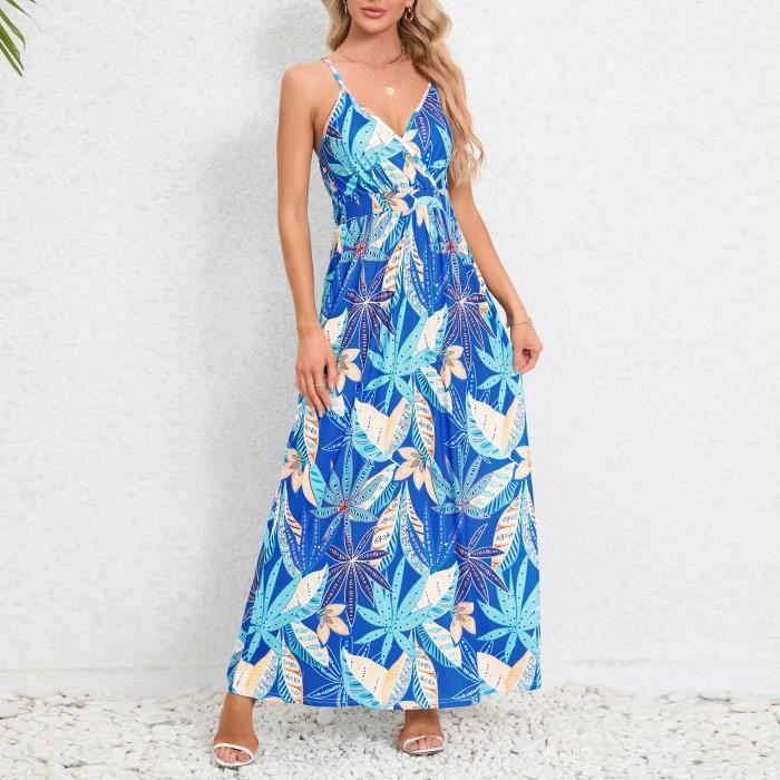 Robe D'été BLU SAGE Imprimé Floral – Taille 8 – Neuf Avec étiquette – Sauge/Bleu – Licou