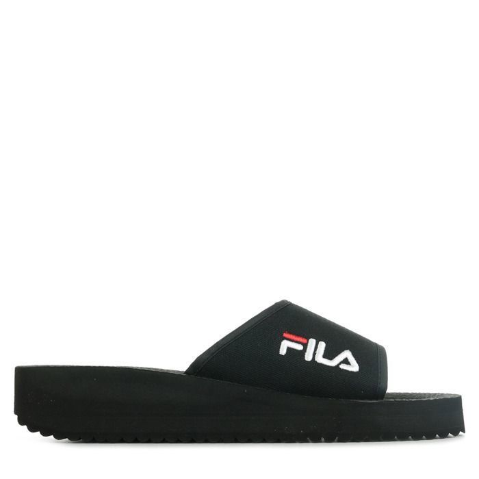 sandales compensées fila tomaia slipper pour homme - noir