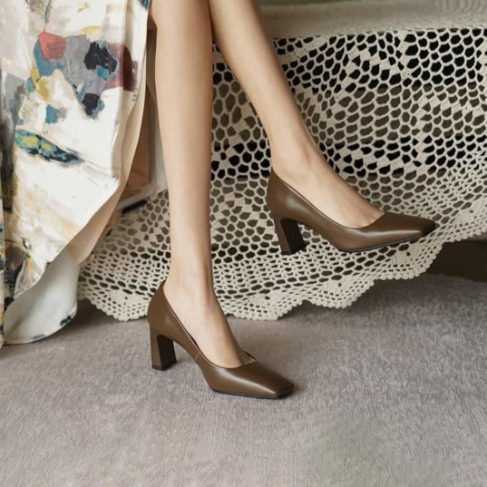 SJJH Escarpins Élégants Femme Talon Chaton - Pointe Pointue Chaussures Tendance Chic