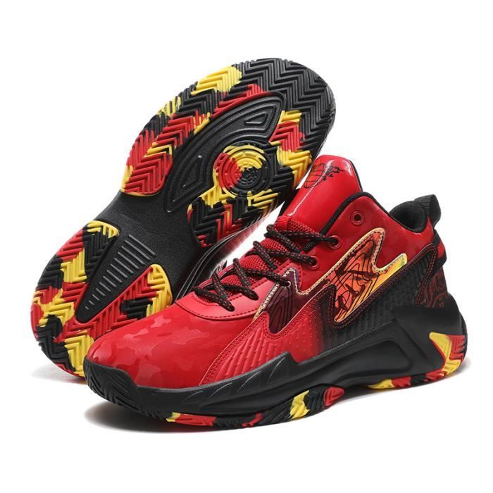 Chaussures de basket-ball hautes respirantes et antidérapantes PEAK pour hommes Lou Williams Streetball Master - Chaussures de sport d'extérieur avec amorti pour le fitness, Noir/blanc