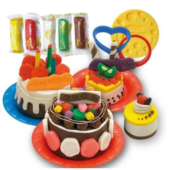 Enfants Gateau D Anniversaire Jouet Pate A Modeler Doh 3d Fimo Polymere Argile Outil Ensemble Enfants Jouets Cadeau Cdiscount Jeux Jouets