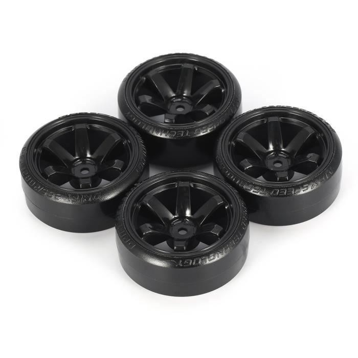 4PCS 52mm Plastic Wheels Rims For 1/10 Scale On-Road RC Car - Fits Traxxas, HSP, HPI, Tamiya, Yokomo Drift Touring Cars (Black) - View #6