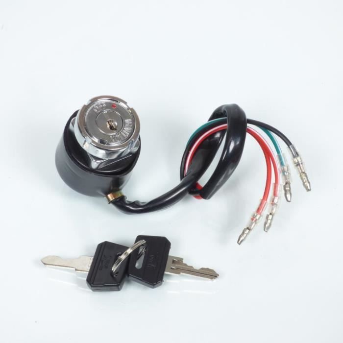Contacteur à Clé Neiman P2R Pour Moto - 4 Fils, Avec 2 Clés, Compatible Honda 50 ST Dax - 12