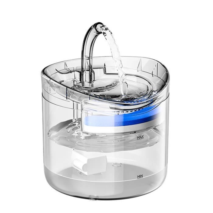 Meilleurs prix pour PIMPIMSKY Fontaine à Eau 2L pour Chat Chien, distributeur d'eau pour Chat capteur automatique, chargement USB