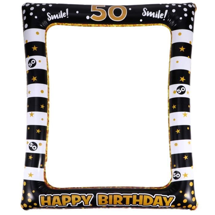1pc Anniversaire Gonflable Cadre Photo Festival Accessoires De Partie Approvisionnement Pour 50 Ans Cadre Photo Cdiscount Maison