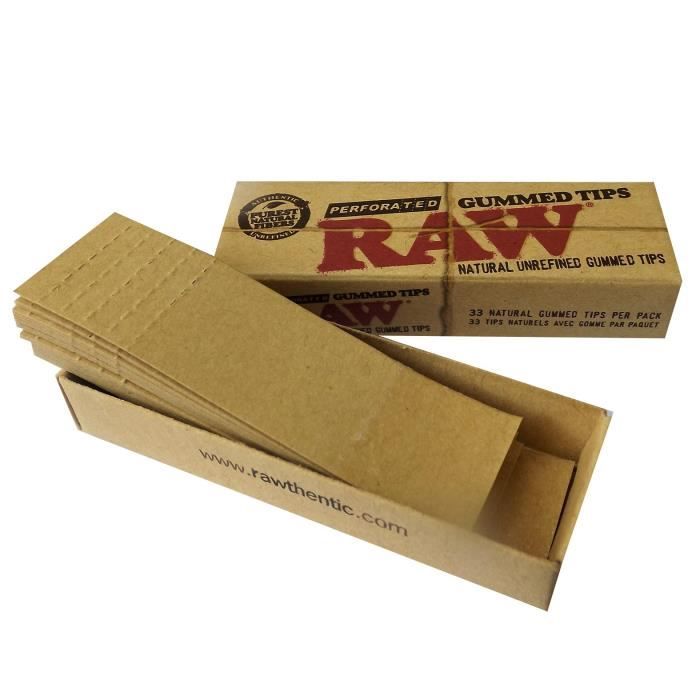 3 Boites Filtres Carton RAW Gommés Fumeur Objet Fumer Accessoire Original