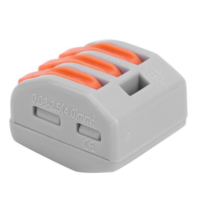 Bornier Sur Rail 100 Pièces Bornier Ferroviaire Connexion De Fil 2 Couches 2 En 2 Sorties