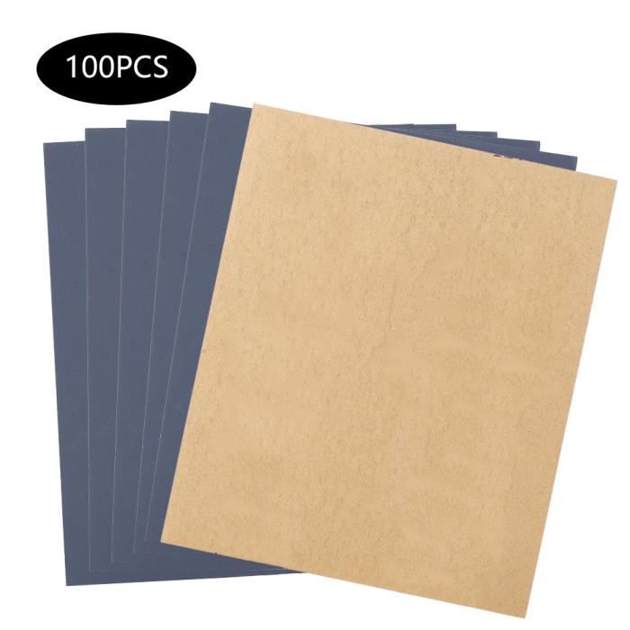 Lot De 50 Feuilles Abrasives 3M Grain 600 230x280mm - Papier Verre Humide/étanche