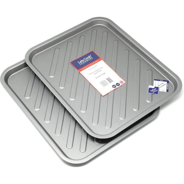 Plaques Biscuits Brownies Plaques Cuisson Antiadhésives NutriChef - Lot De 2 Moules Four Professionnels Lot 2 Plaques NutriChef