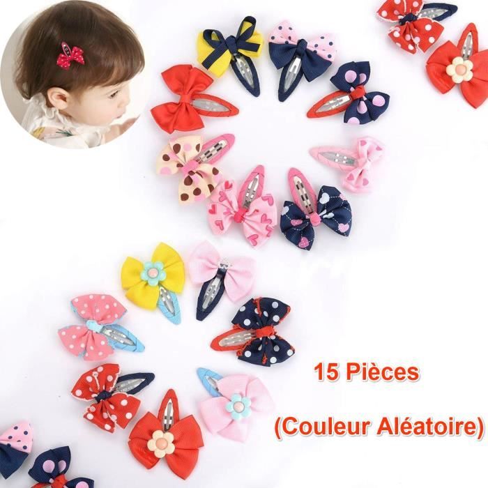 Pince A Cheveux Fille Barrettes Bebe Bowknot Fleurs Motifs Cheveux En Epingle Accessoire Cheveux 15 Pieces Couleur Aleatoire Cdiscount Au Quotidien