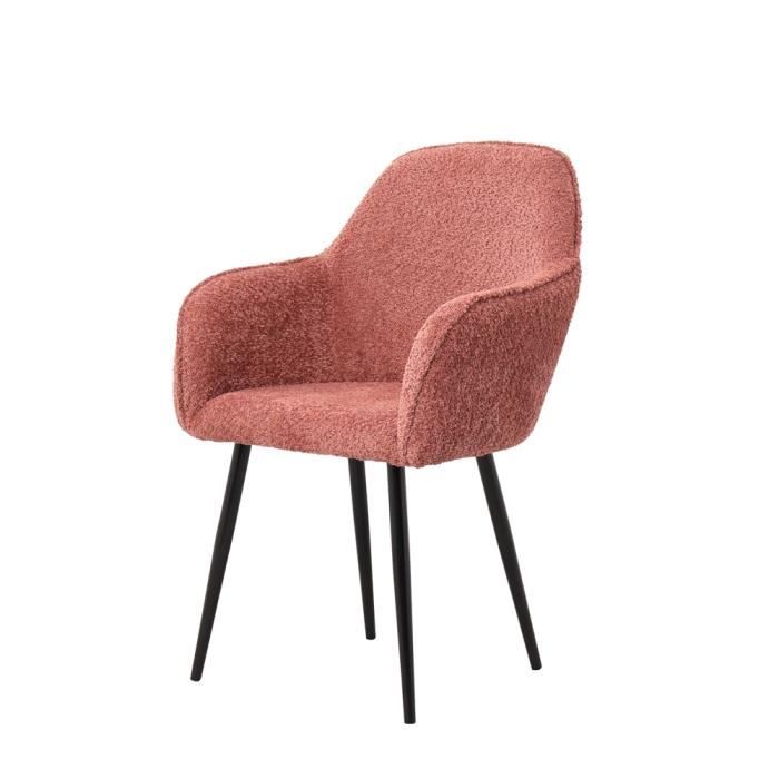 fauteuil bouclette rose - table passion - fauteuil - salon - intérieur - rose - adulte