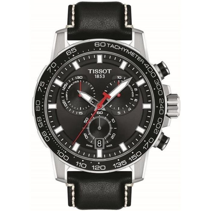TISSOT Montre  T125.617.16.051.00 Supersport Chronographe Quartz Cadran Noir Homme 