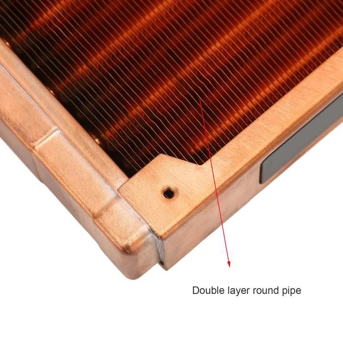 Radiateur Refroidissement Liquide PC - 18 Tubes Aluminium, 240 Mm, Noir - Pour Watercooling CPU Haute Performance - 2