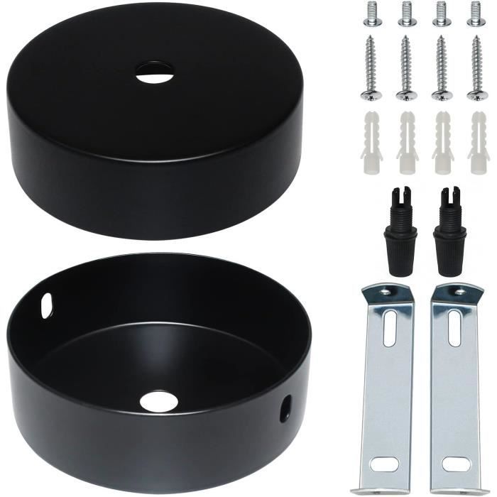 Auvent De Plafond 80 X 20Mm Rosace Plafond Noir Cache Fil Pour Lustre