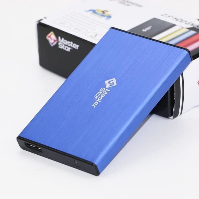 Disque Dur Externe Portable 2 To - Aluminium Fin - USB 3.0 - Compatible PC, Mac, TV, Console