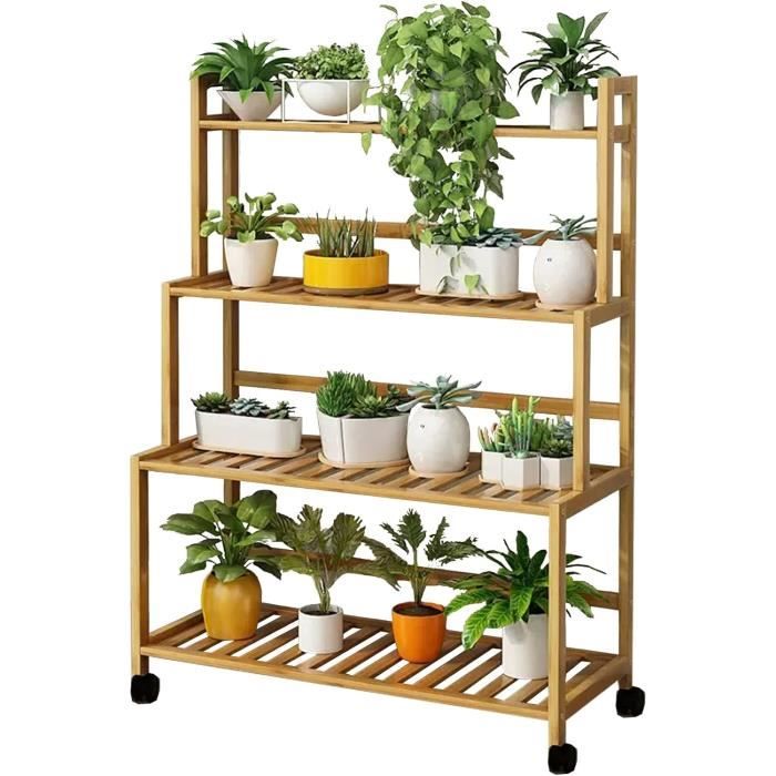 Support Pour Plantes Ondis24 Ø 30 Cm Avec 5 Roulettes – Charge Max 150 Kg, Effet Ardoise Anthracite