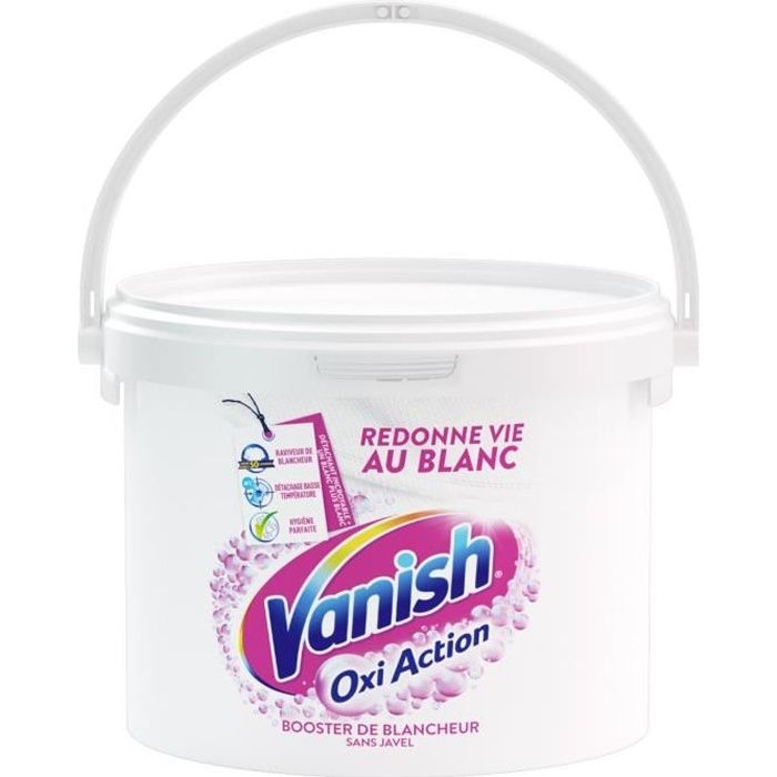 Vanish Détachant Oxi Action Blanc Poudre efficace dès 20° - 2,7kg