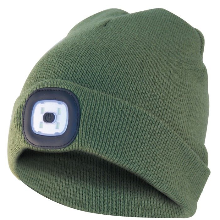 Lampe Electrique - Lampe De Poche - LIGHTHOUSE : Bonnet avec frontale LED rechargeable. Vert