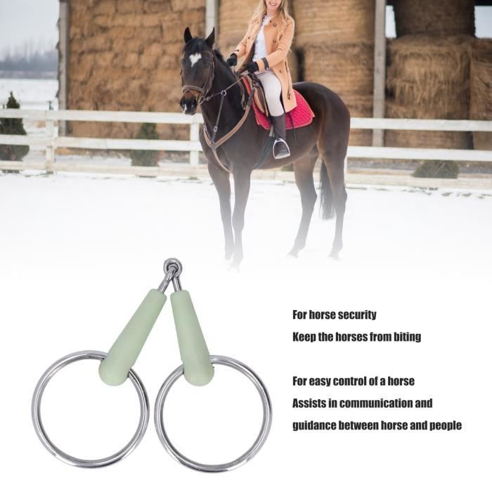 Mors De Cheval Acier Inoxydable - Équitation Plein Air Compétition Entraînement - 12,5 Cm Bouche 10,8 Cm Joues
