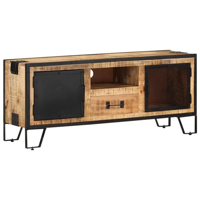 vidaXL Meuble TV 110x31x46 cm Bois de manguier brut 328284