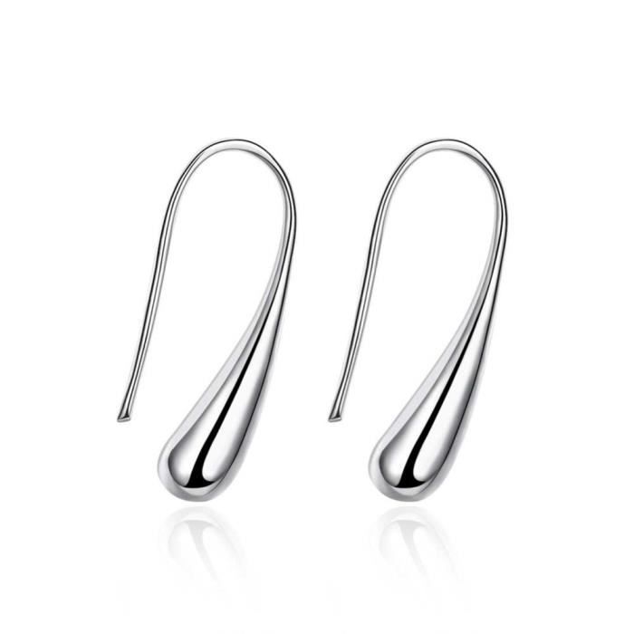 Boucles D'oreilles Goutte En Or Et Argent - Légères, Hypoallergéniques - 4 Tailles Disponibles - Cadeau Femme