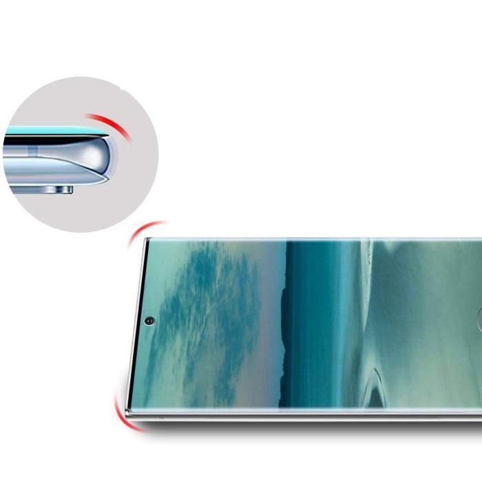 VSHOP®Protection d'ecran en Verre trempé incassable Protection integrale  Full glue 5D Tempered Glass pour Samsung Note 20 Ultra
