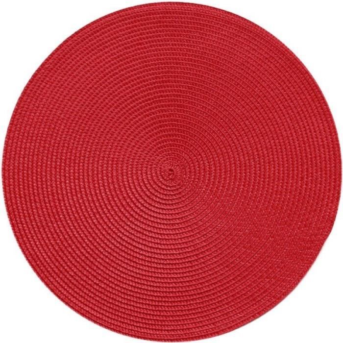 En Verre En Fil De Coton,RONGYI 4 Pièces Sous-Verres Ronds Tressés Tapis Isolation Dessous De Plat