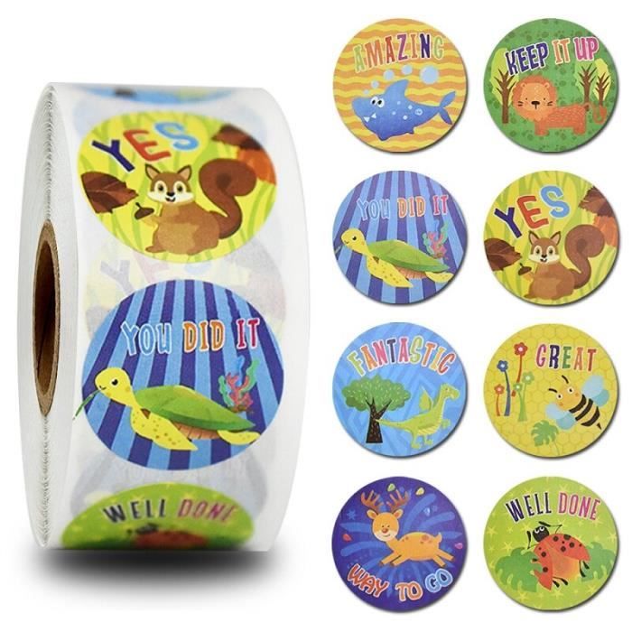500Pcs Autocollant Récompense Allemand Sticker Encouragement Motivation