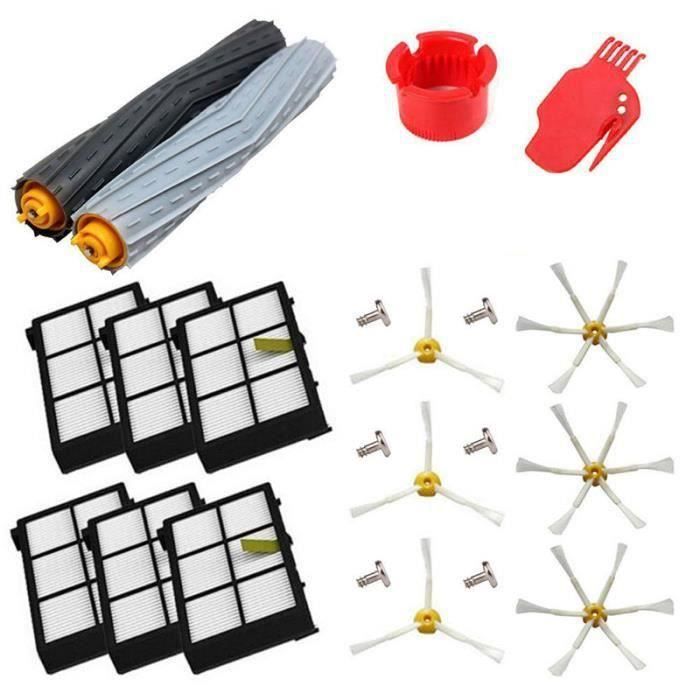Kit De 11 Pièces Pour Roomba 505/405 - 2 Brosses Rouleaux, 4 Filtres HEPA, 4 Brosses Latérales, 1 Brosse De Nettoyage