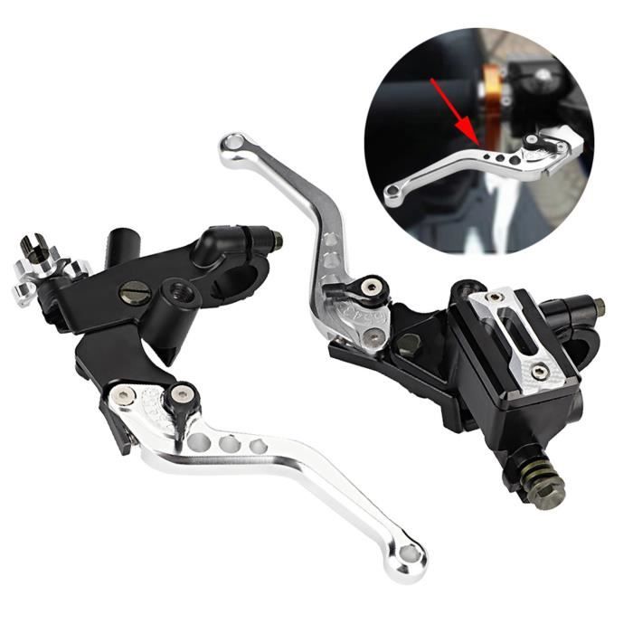 Paire De Leviers De Maître-cylindre Universels 7/8" (22mm) Pour Moto - Aluminium CNC Réglable, Couleur Bleu