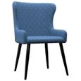 {Top Sélection} :-)9838 Lot de 6 Chaises de salle à manger Chaise de Salon Moderne - Fauteuil Chaise de cuisine Bleu - Tissu-1