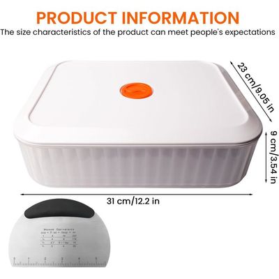 Boîte De Fermentation à Pizza/pain - 31x23x9 Cm, étanche à L'humidité, Anti-odeurs - Pour Faire Lever La Pâte à La Maison Ou En Resto